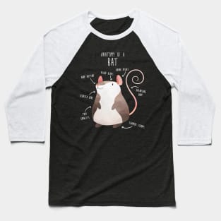 Anatomy of a Rat Baseball T-Shirt